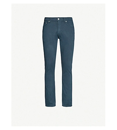 Shop Citizens Of Humanity Bowery Slim-fit Stretch-cotton Trousers In Satellite
