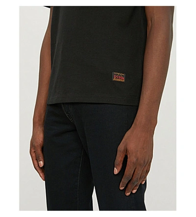 Shop Evisu Logo-print Cotton-jersey T-shirt In Black