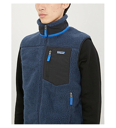 Shop Patagonia Classic Retro-x Fleece Gilet In Navy