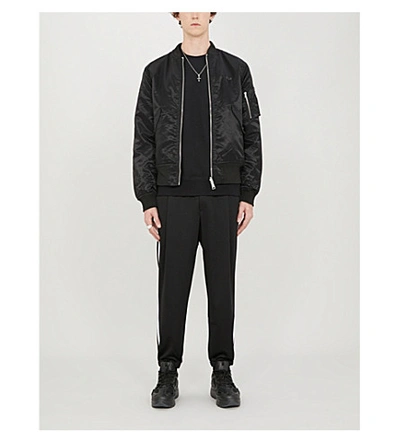 Shop Boy London Reversible Logo-print Bomber Jacket In Black