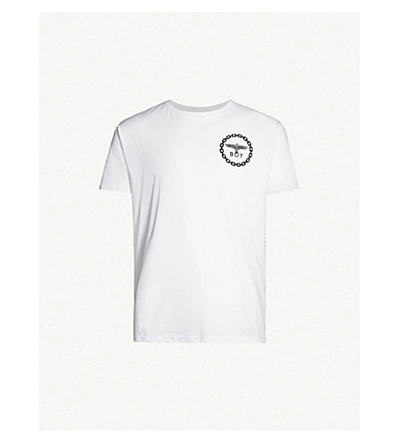 Shop Boy London Graphic-print Cotton-jersey T-shirt In White/black