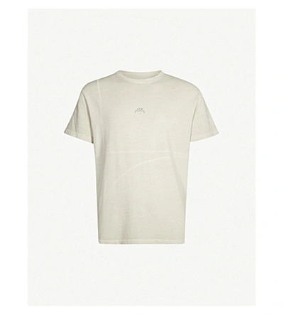 Shop A-cold-wall* Overlock Logo-print Cotton-jersey T-shirt In Taupe
