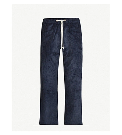 Shop Champion Corduroy Straight Leg Trousers In Navy