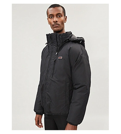 Shop Givenchy Logo-appliquéd Padded Shell Hooded Jacket In Black
