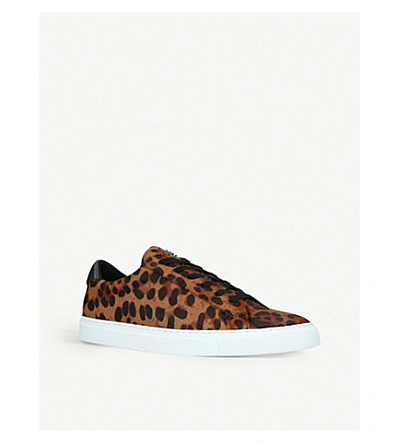 Shop Kurt Geiger Donnie Leopard-print Trainers In Cream Comb