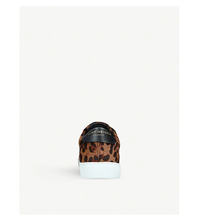 Shop Kurt Geiger Donnie Leopard-print Trainers In Cream Comb