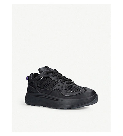 Shop Eytys Jet Turbo Suede And Mesh Low-top Trainers In Black