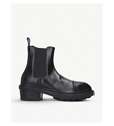 Shop Eytys Nikita Leather Chelsea Boots In Black