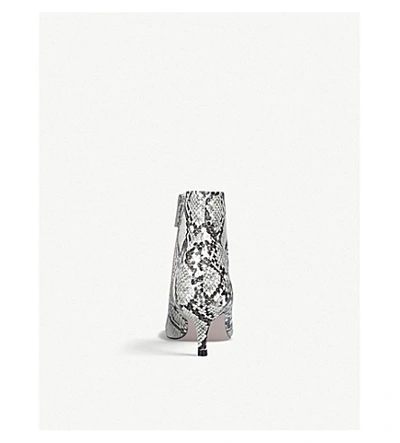 Shop Kg Kurt Geiger Tamara Snakeskin-print Ankle Boots In Grey/other