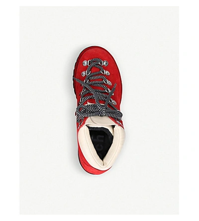 Shop Proenza Schouler Chunky Leather Hiking Boots In Red