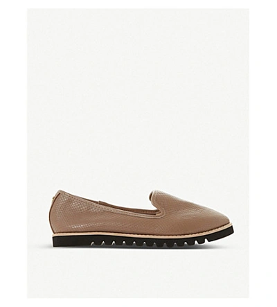 Shop Dune Galleon Leather Loafers In Taupe-leather