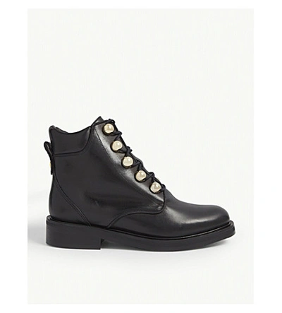 Claudie Pierlot Studded Leather Aramis Boots In Black | ModeSens
