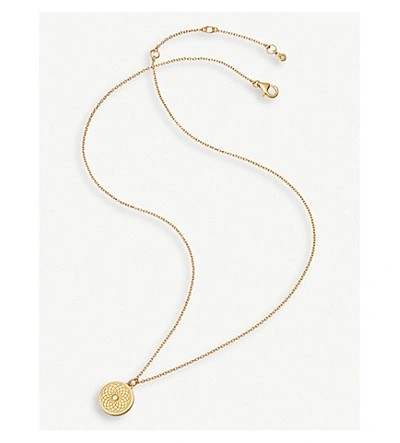 Shop Astley Clarke Celestial Radial 18ct Yellow-gold Vermeil Necklace In Yellow Gold Vermeil