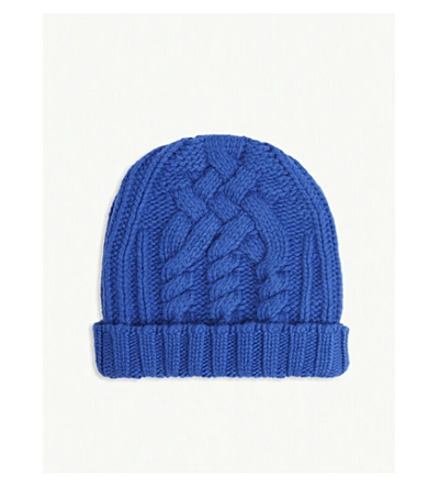 Shop Off-white Knitted Wool Beanie Hat In Blue