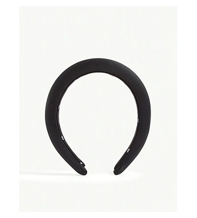 Shop Lele Sadoughi Padded Silk Headband In Black