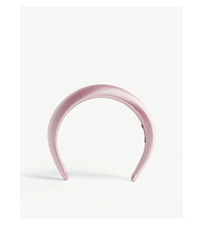 Shop Prada Chunky Satin Hairband In Pink