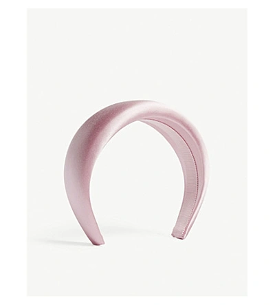 Shop Prada Chunky Satin Hairband In Pink
