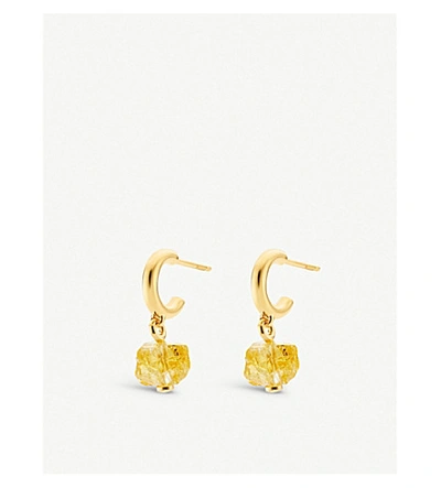 Shop Monica Vinader X Caroline Issa 18ct Gold Vermeil And Citrine Earrings