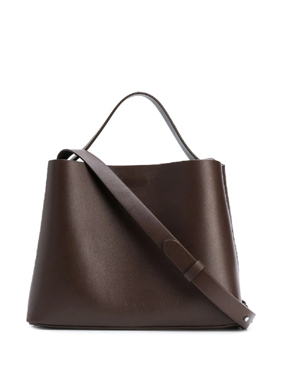 Shop Aesther Ekme Mini Sac Tote In Espresso