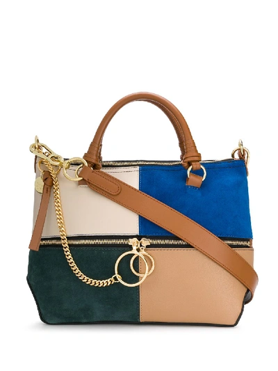 Shop See By Chloé Emy Panelled Tote In Green