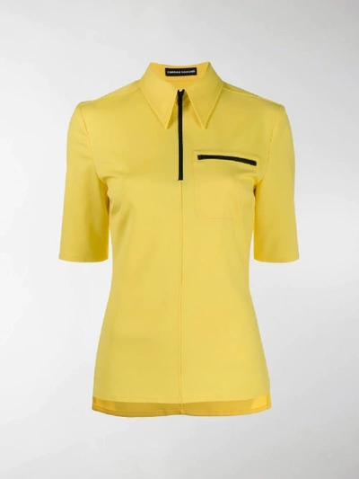 Shop Kwaidan Editions Slim Fit Polo Shirt In Yellow