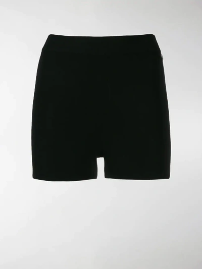 Shop Miu Miu High-rise Cycling Style Shorts In Black