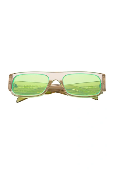 Shop Vans Vault X Retrosuper Sunglasses In Gray,green In Warm Grey