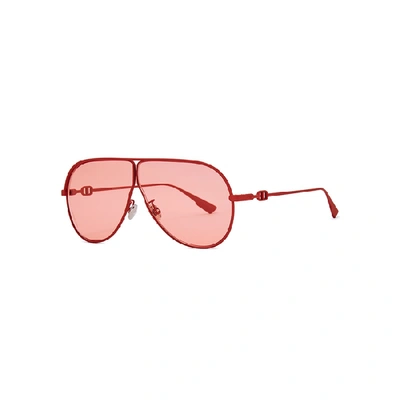 Shop Dior Camp Red Aviator-style Sunglasses