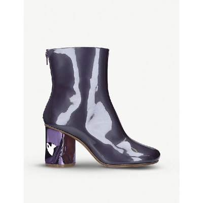 Shop Maison Margiela Creased Heel Boot In Purple