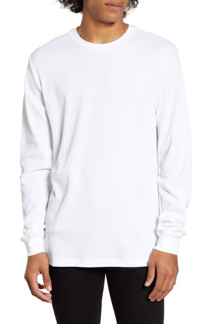 white dri fit long sleeve shirt