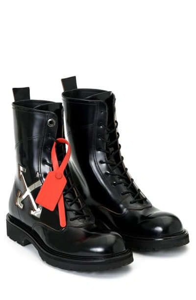 Shop Off-white Working Boot In Black Silver