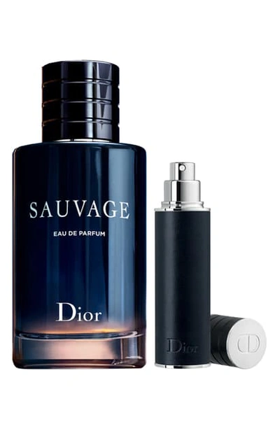 Shop Dior Sauvage Jumbo Eau De Parfum & Refillable Travel Spray Set