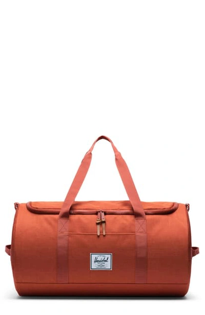 Shop Herschel Supply Co Sutton Duffle Bag - Orange In Picante Crosshatch