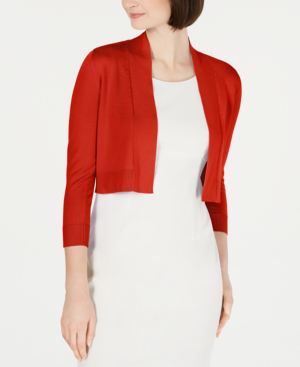 red shrug cardigan