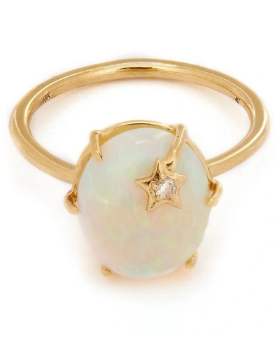 Shop Andrea Fohrman Gold Opal Mini Galaxy Star Ring