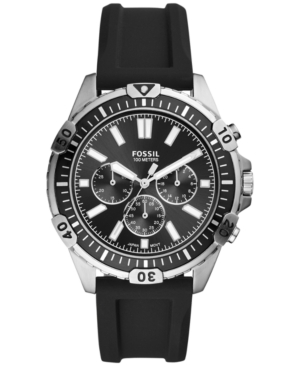 fossil black silicone strap