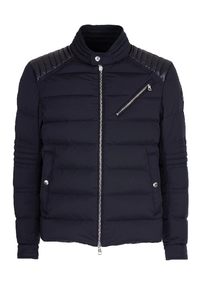 Shop Moncler Biker Samalens Padded In Nero