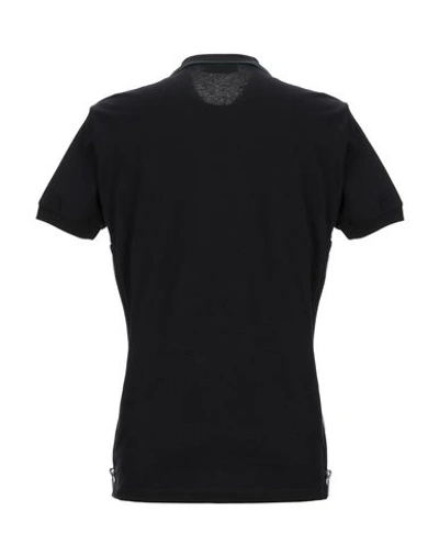 Shop Dsquared2 Man Polo Shirt Black Size Xl Cotton, Wool, Polyamide