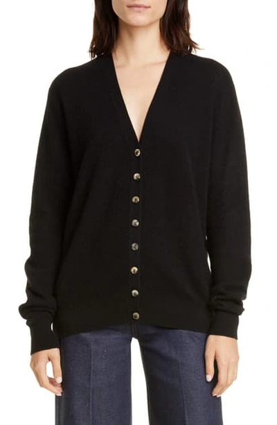 Shop Khaite Amelia Button Front Cashmere Cardigan In Black
