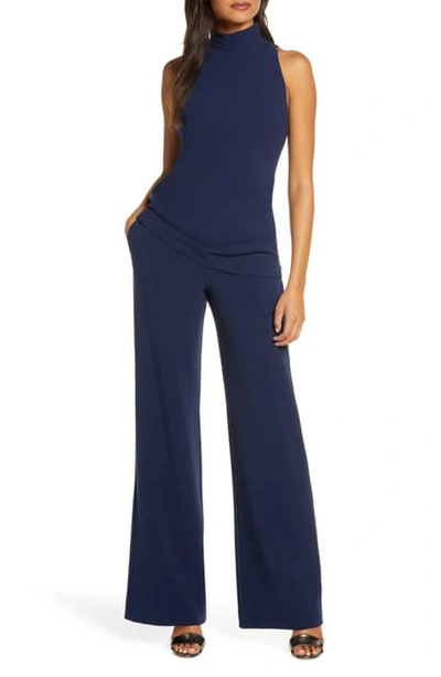 Shop Black Halo Gardenia Two-piece Jumpsuit In Pacific Blue