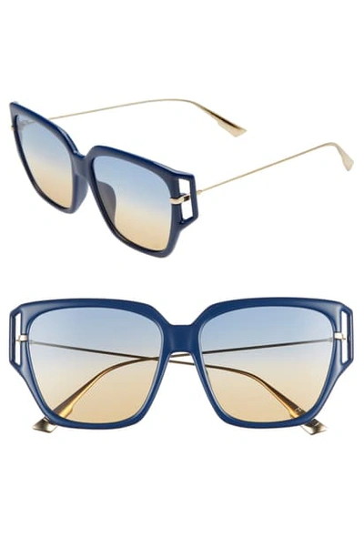Shop Dior Directi 58mm Special Fit Sunglasses In Blue/ Black Blue Crys