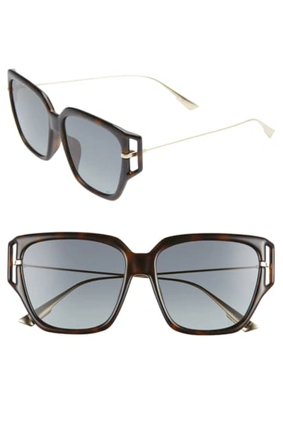 Shop Dior Directi 58mm Special Fit Sunglasses In Dkhavana/ Grey