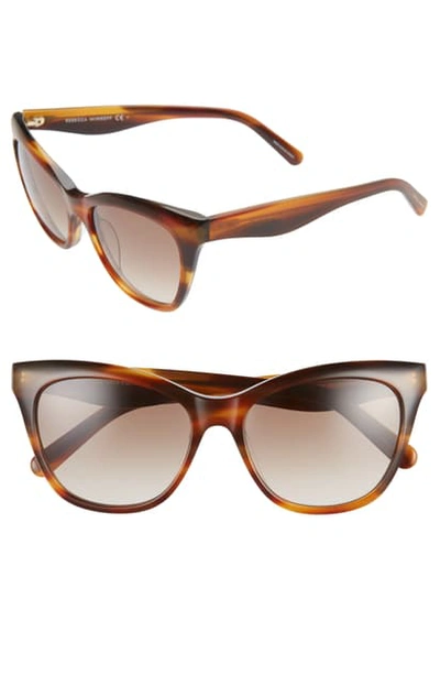 Shop Rebecca Minkoff Lark 54mm Gradient Cat Eye Sunglasses In Brown Horn/ Brown Gradient