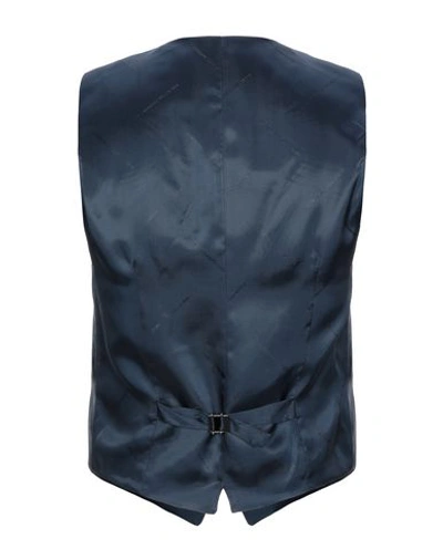 Shop Alessandro Dell'acqua Man Tailored Vest Midnight Blue Size 46 Polyester