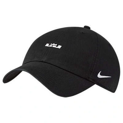 Shop Nike Heritage 86 Lebron Basketball Adjustable Hat In Black