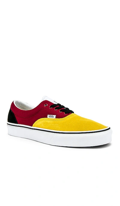 Shop Vans Era In Vibrant Yellow & True White