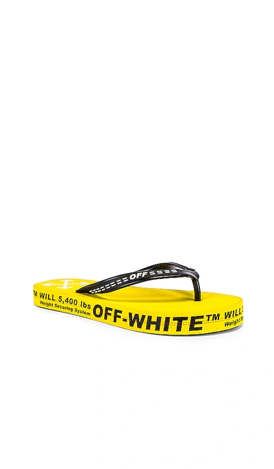 Shop Off-white Flip Flop In Yellow