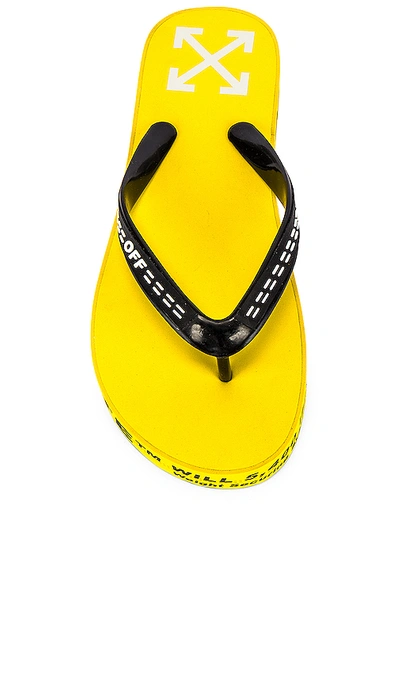 Shop Off-white Flip Flop In Yellow