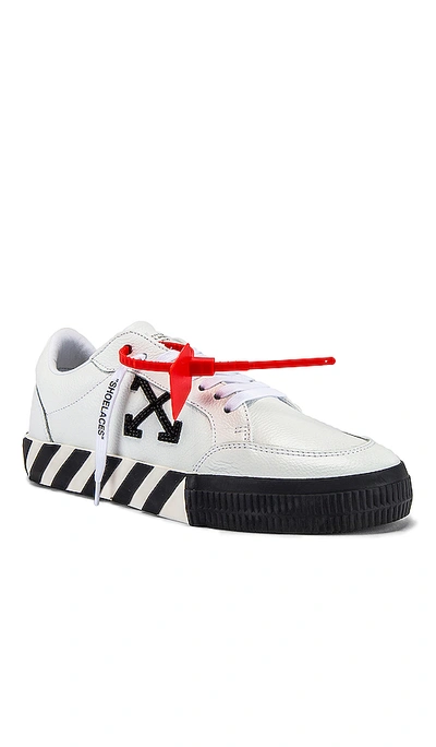 Shop Off-white Low Vulcanized Sneaker In White & Black
