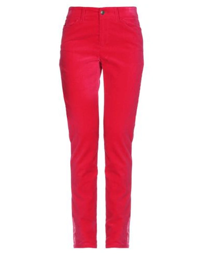 Shop Armani Jeans Casual Pants In Fuchsia